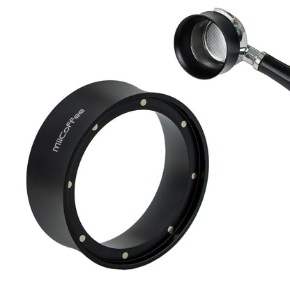 MiiCoffee 58mm Magnetic Dosing Funnel - Espresso Coffee Dosing Ring - Anodized Aluminum with 9 Magnetized Steel Compatible with 58mm Portafilter (Tall)