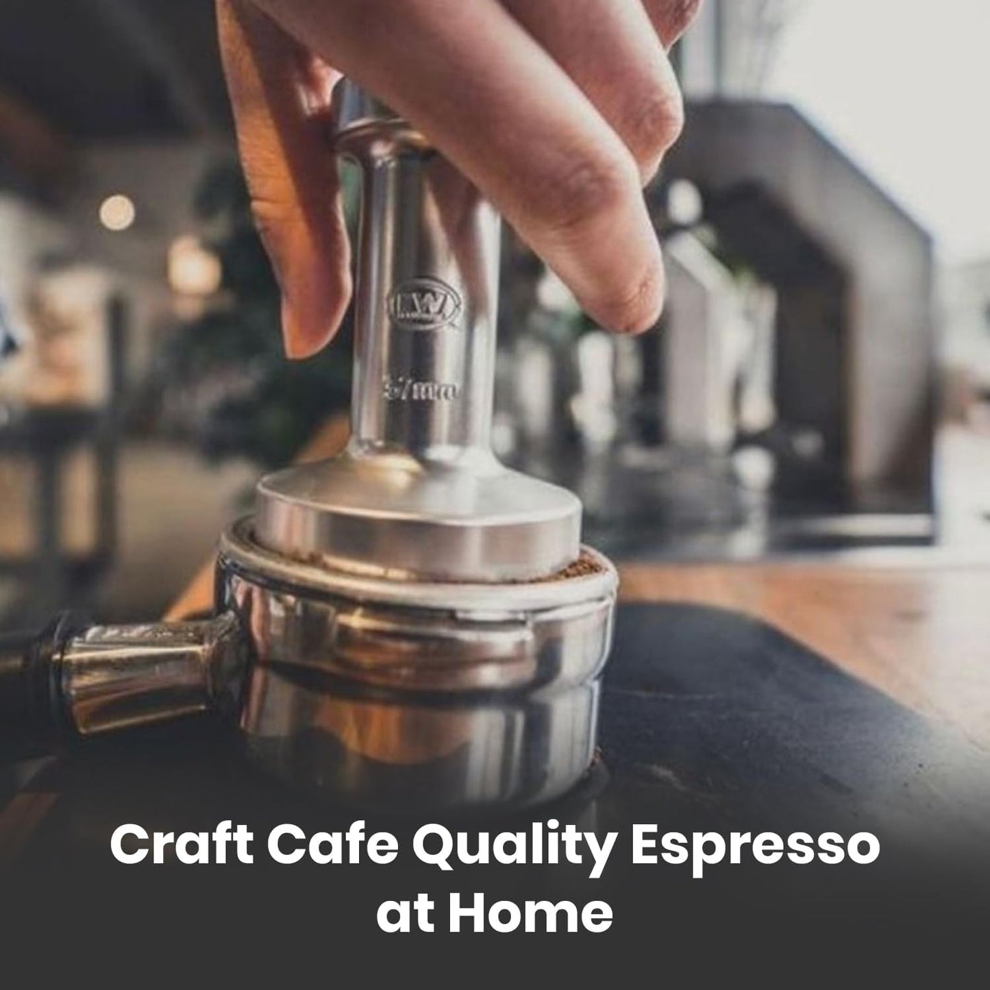 Rattleware Premium Aluminum Espresso Tamper (57 mm) - Ideal for Baristas & Coffee Lovers - Sleek Material & Design - Ultimate Tamping Precision & Consistency