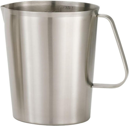 Rattleware Stainless Steel Graduated Pitcher (64 Oz) - Perfect for Home, Cafe, Restaurant, Hotel, Office, or Commercial Use - Straight Sided Steaming and Frothing Pitcher