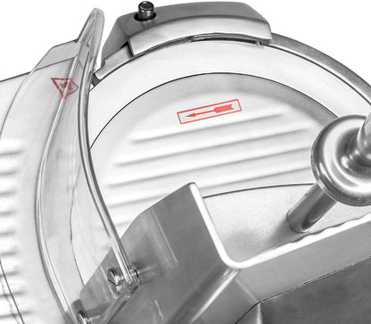 Zica ZBS-10A 10" Stainless Steel Blade Electric Deli Meat Cheese Food Ham Slicer Commercial and for Home use [ETL]