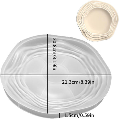 Wehous Irregular Tray Silicone Molds, Wave Flower Tray Resin Concrete Mold, 3D Unique Ocean Wave Shape Storage Container Mold for Epoxy Casting Cement Jewelry Candle Holder Soap Dish Plates DIY Craft