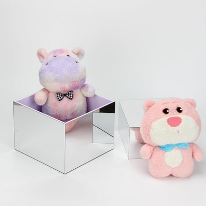 Acrylic Silver Mirror Display Riser, 3 Pcs Glossy Silver Risers for Display Food Display Lifter Nesting Display Risers Hollow Bottom, Acrylic Box Rack Perfume Cosmetics Collection Stand