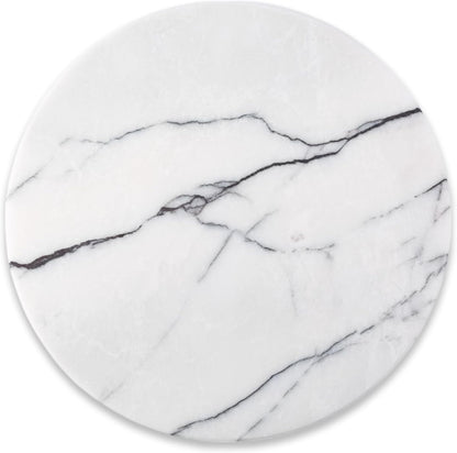 Koville Marble Cutting Board for Kitchen Countertop, 11" Round Marble Cheese Board Serving Tray for Baking, Charcuterie, Pastry, Trivet, Stone Cutting Boards for Kitchen - Milas Lilac