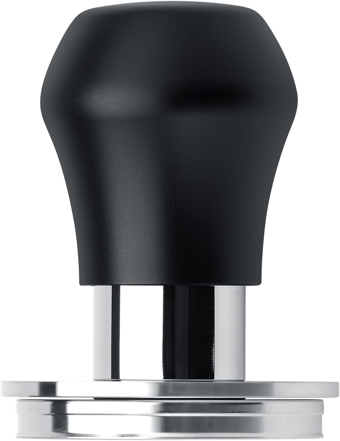 Normcore 51mm Coffee Tamper V4.1 Mini, Spring-Loaded with Click Feedback, Self-Leveling Stainless Steel Flat Baffle, Compatible with 51mm Espresso Machines Portafilter, Black