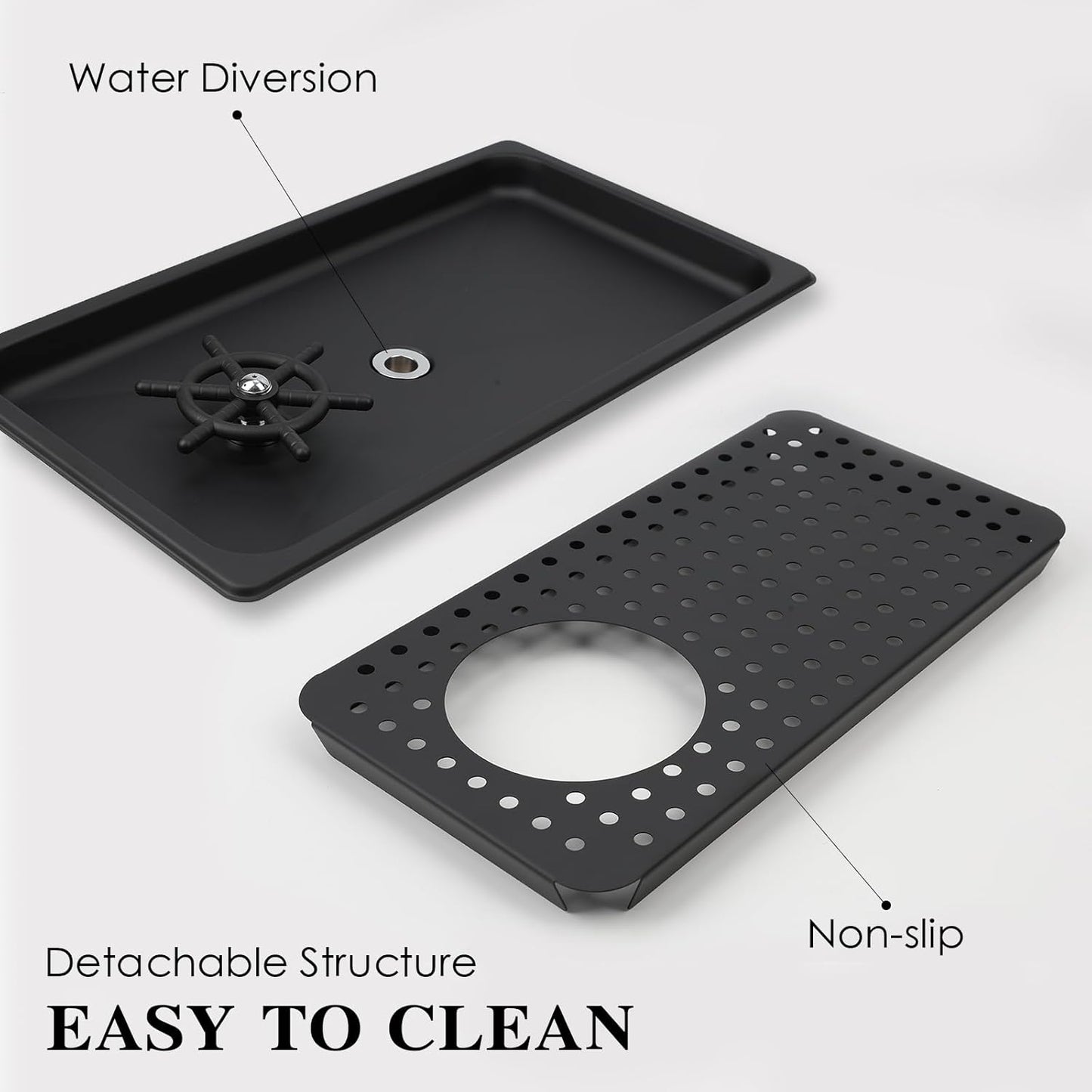 Pitcher Washer, Espresso Washer, Drainage and Drip Tray Stainless Steel Bar Glass Washer is The Sink, and The Cup Spray Washer is The Home Kitchen Hotel Cafe Restaurant (KF27-Black)