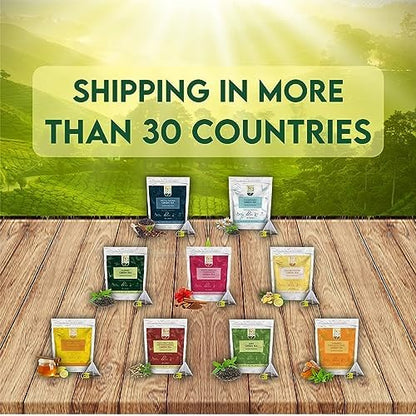 Tealeaf & Co. Mint Green Tea Bags Blended with Fresh Herbs - Spearmint & Peppermint Tea - Contains Low Caffeine - Gluten Free - 100 Teabags (7.055oz/200gm)
