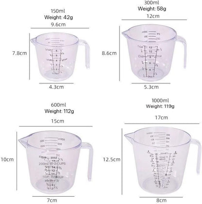 7x Stainless Steel Measuring Cups with 6x Measure Spoons Set,4x Plastic Measurings Cups for Liquids,Kitchen Gadgets for Cooking & Baking Utensils(17Pcs)