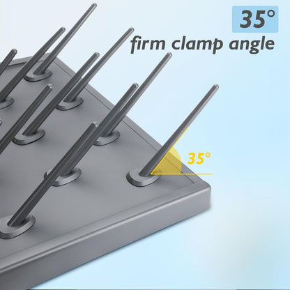 Lab Drying Racks - Lab Supply Pegboard Bench,27 Pegs Drying Rack Lab,Wall Mounted Test Tube Dryer,Detachable PP Lab Rack