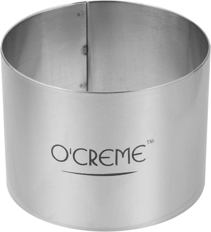 O'Creme Cake Ring Sturdy Stainless Steel Round Mousse Cake Ring Mold for Baking, Dessert Cake Decorating Pastry Rings 3 Inch Diameter x 2-1/2 Inch High