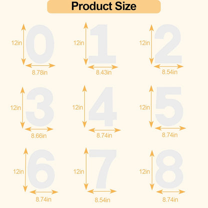 12 Inch Number Cake Mold Baking Forms Moulds,9 Pieces 0-8 Cake Number Stencils,Number Cake Pans,Flat Plastic Mold Numerical Templates Cutting for DIY Cakes/Cookies