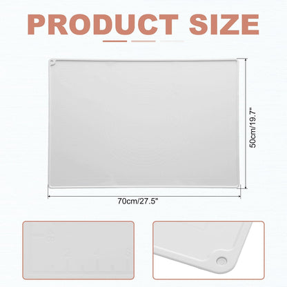 uxcell Silicone Pastry Mat, 27.5" x 19.7" Silicone Baking Mat with Measurements, Non-Stick Dough Rolling Mat for Making Pastry Cookies Bread Pizza White