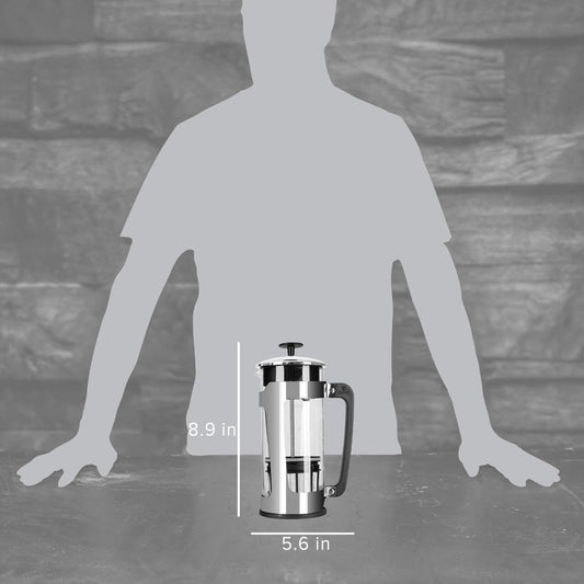 ESPRO - P5 French Press Coffee Maker – Patented Double Microfilter for Sludge and Grit Free Coffee – Made in Taiwan, Black, 18 oz