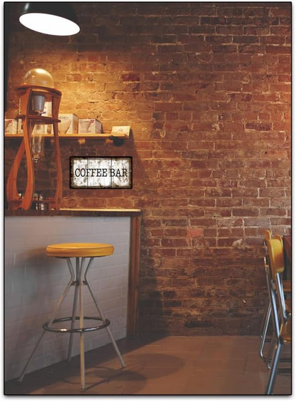 Original Vintage Design, Coffee Tin Metal Wall Art Print Poster, Thick Tinplate Wall Decoration Signs for Coffee Corner/Cafe/Kitchen