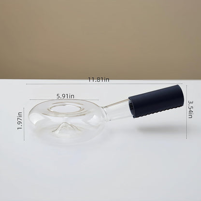 Portable glass coffee bean roaster - High borosilicate glass manual home coffee roasting kit, suitable for small batch roasting of nuts and coffee beans, stove-safe (50-80 grams capacity)