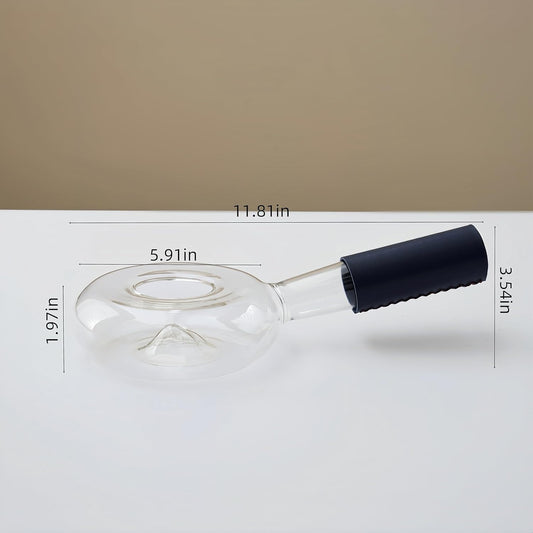 Portable glass coffee bean roaster - High borosilicate glass manual home coffee roasting kit, suitable for small batch roasting of nuts and coffee beans, stove-safe (50-80 grams capacity)