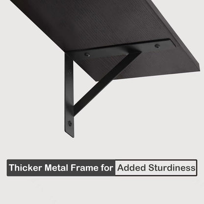 DINZI LVJ Long Wall Shelves, 39.4Inch Wall Mounted Shelves Set of 2, Extra Large Wall Storage Ledges with Sturdy Metal Brackets for Living Room, Bathroom, Bedroom, Kitchen, Espresso