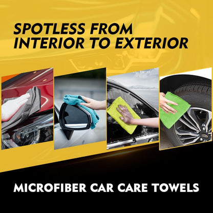 HOMEXCEL Microfiber Cleaning Cloth 50 Pack, 12.5 x 12.5 inch Microfiber Towels for Cars, Ultra Absorbent Car Washing Cloth, Lint Free Streak Free Cleaning Rags for Car, Kitchen, and Window, Multicolor