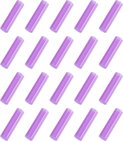 uxcell 20Pcs Silicone Straw Tips, Metal Straw Covers, Soft Reusable Straws Tips Fit for 8mm/0.31" OD Stainless Steel Straws (Purple)