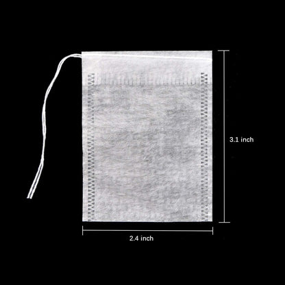 400pcs Disposable Tea Bags for Loose Leaf Tea, Biodegradable Tea Filter Bags with Drawstring, Corn Fiber Empty Tea Bags for Loose Leaf Tea