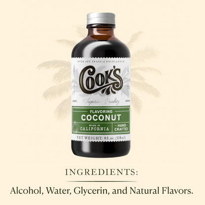 Cook's, Coconut Flavoring for Cakes, Cookies, Pastries, Ice Creams, Smoothies, 16 oz