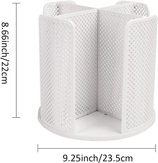 Cup and Lid Organizer Cup Dispenser Coffee Cup Organizer Paper Cup Holder Rotating for Bathroom, Restaurant, Break Room, Coffee Station, Bar, Buffet, Kitchen Cabinet, Countertop,4 Compartment
