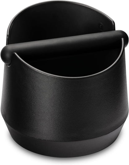 Espresso Knock Box - 5.8 Inch Coffee Knock Box Espresso, Shock-absorbent espresso grounds knock box with Removable Knock Bar and Non-Slip Base for easy coffee ground disposal(Round)