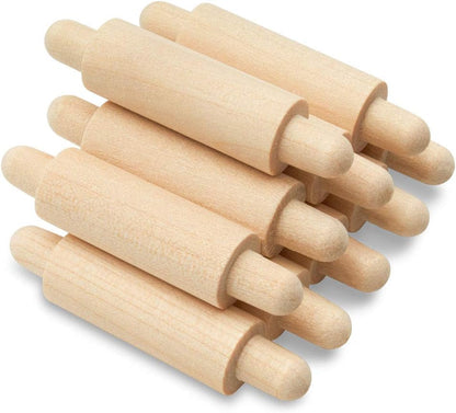 Wooden Mini Rolling Pin, 1-5/8 inches, Pack of 50, Perfect for Scrapbook Projects, Miniatures, Party Decor, and Crafts, by Woodpeckers