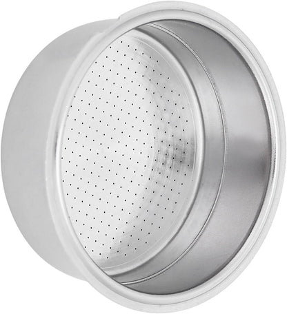 Kodily Stainless Steel Coffee Filter, 51mm Double Cup Pressurized Filter Basket, Espresso Filter Basket Coffee Machine Replacement Accessories for Portafilter Coffee Machine