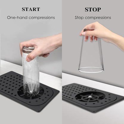 Pitcher Washer, Espresso Washer, Drainage and Drip Tray Stainless Steel Bar Glass Washer is The Sink, and The Cup Spray Washer is The Home Kitchen Hotel Cafe Restaurant (Silvery)