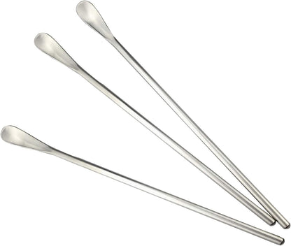 JASHII Silver Matte Long Handle Spoon Cocktail Mixing Stirring Spoons Iced Tea Coffee Spoons with 8.6 inch Long Handle Brushed SUS304 Stainless Steel, 3-Piece