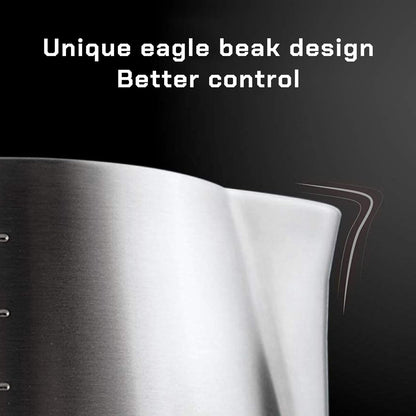 Milk Frothing Pitcher Steaming Pitchers Stainless Steel Milk/Coffee/Latte/Cappuccino Steam Pitchers Milk Jug Cup (600ml/20oz Single)