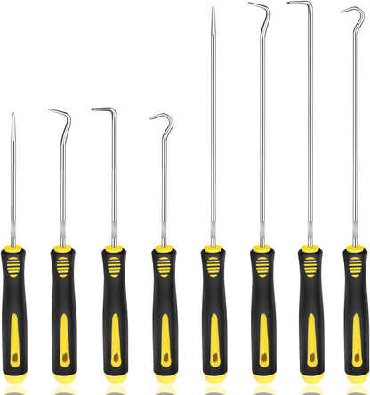 Aleric 8 Pieces Pick and Hook Tools Set, Precision Automotive Pick Tool for Car Auto Oil Seal, Pick Set Mechanic, Picks Tool Set to Remove Hoses and Gaskets, Pick Hooks Puller Remover Kit