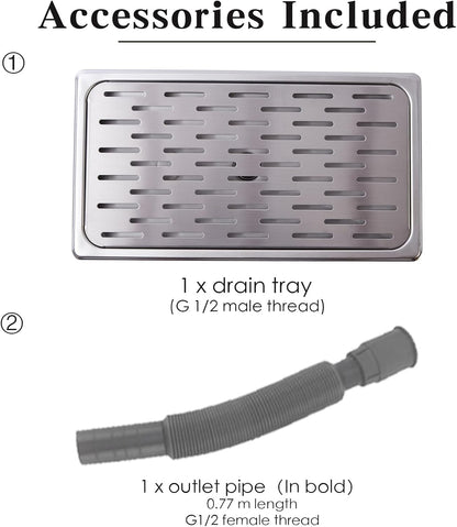 Stainless Steel Drip Tray - Perfect for Homes, Clubs, Bars, Cafes, Restaurants, Hotels, Or Commercial Use - Easy to Clean, No Drainage Required (S)