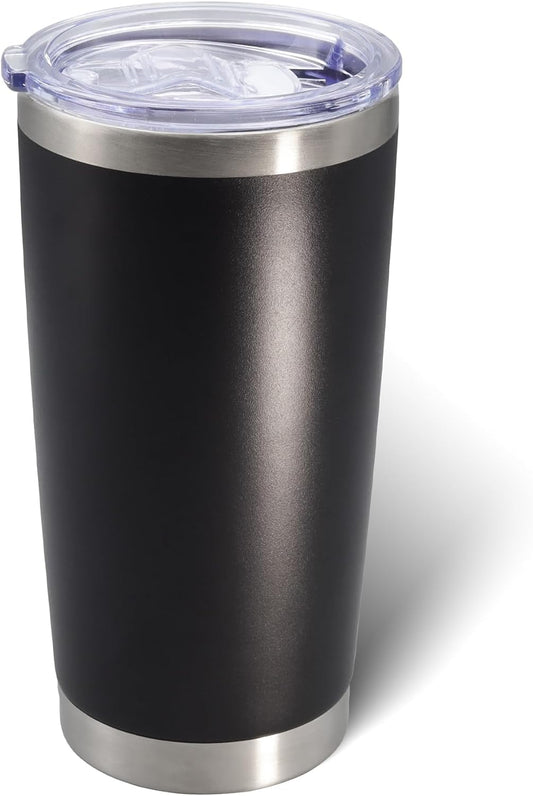 20oz Tumbler Bulk Stainless Steel Tumblers with Lid Vacuum Insulated Double Wall Travel Coffee Mug Powder Coated Tumbler Cup for Hot and Cold Drinks(Mix Color, 12 pack)