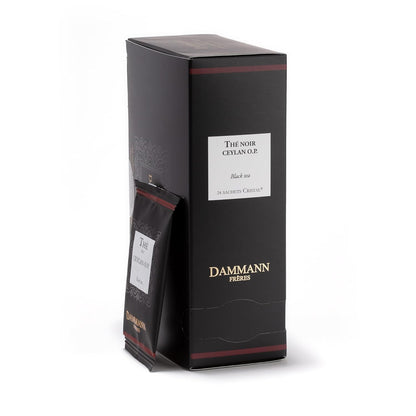 Dammann Freres Satchets, Ceylan O.P. Tea Bags, Premium Gourmet French Black Tea, Individually Wrapped, 24 Count (Single Pack)
