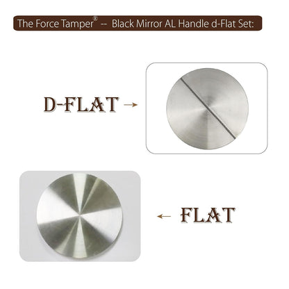 The Force Tamper Automatic Impact Adjustable Constant Pressure and Autoleveling Coffee Tamper Black Mirror Jellyfish AL Handle Set Pro (Flat-Distribute Set, 54.00mm)