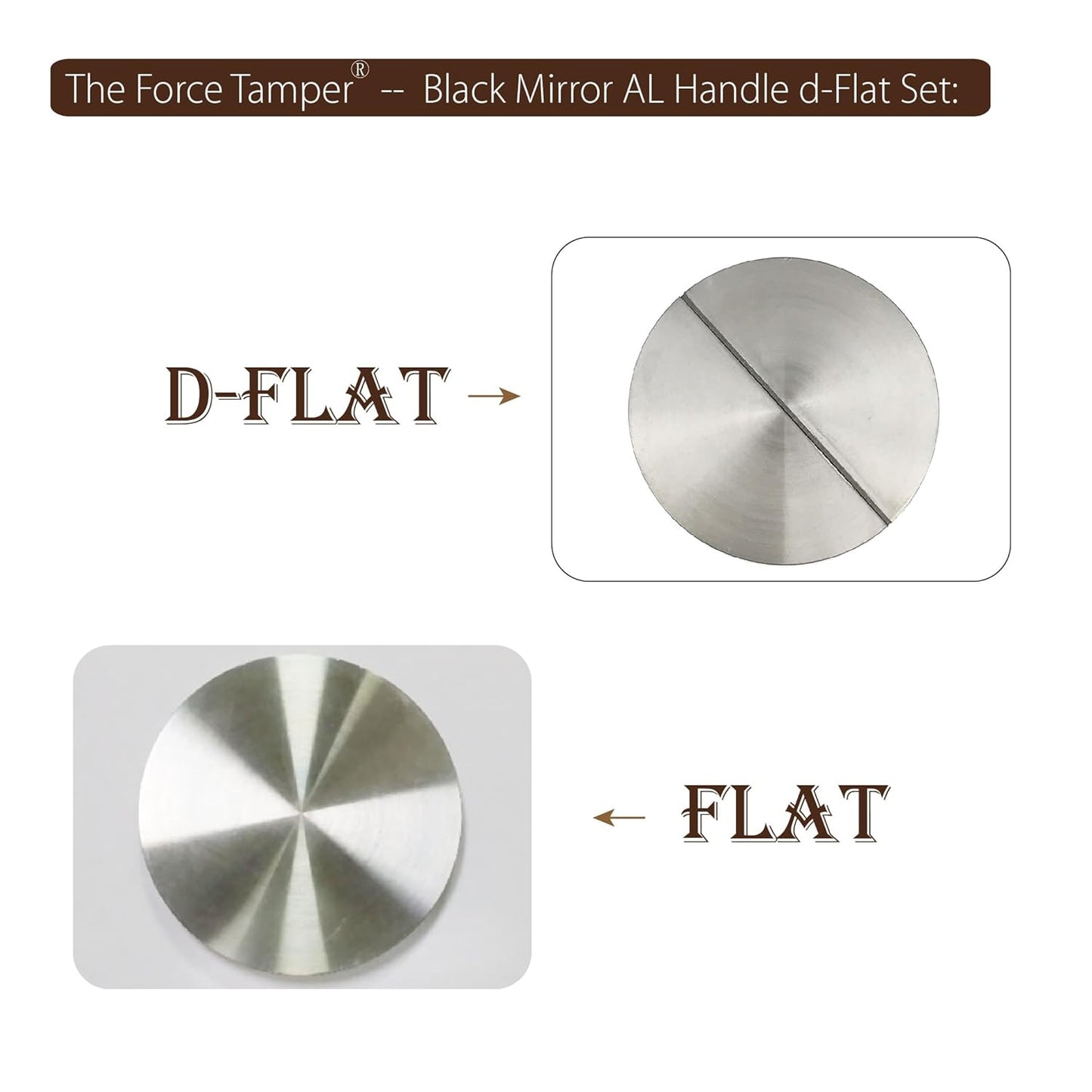 The Force Tamper Automatic Impact Adjustable Constant Pressure and Autoleveling Coffee Tamper Black Mirror Jellyfish AL Handle Set Pro (Flat-Distribute Set, 53.50mm)