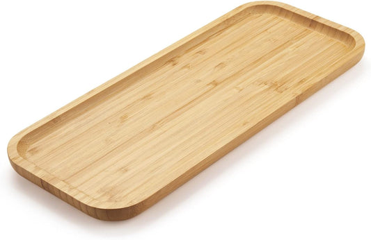 Bamboo Vanity Tray, Bathroom Counter Tray, Toilet Tank Top Tray for Organizing and Decor Display, 14.2 x 6 x 0.8 inch