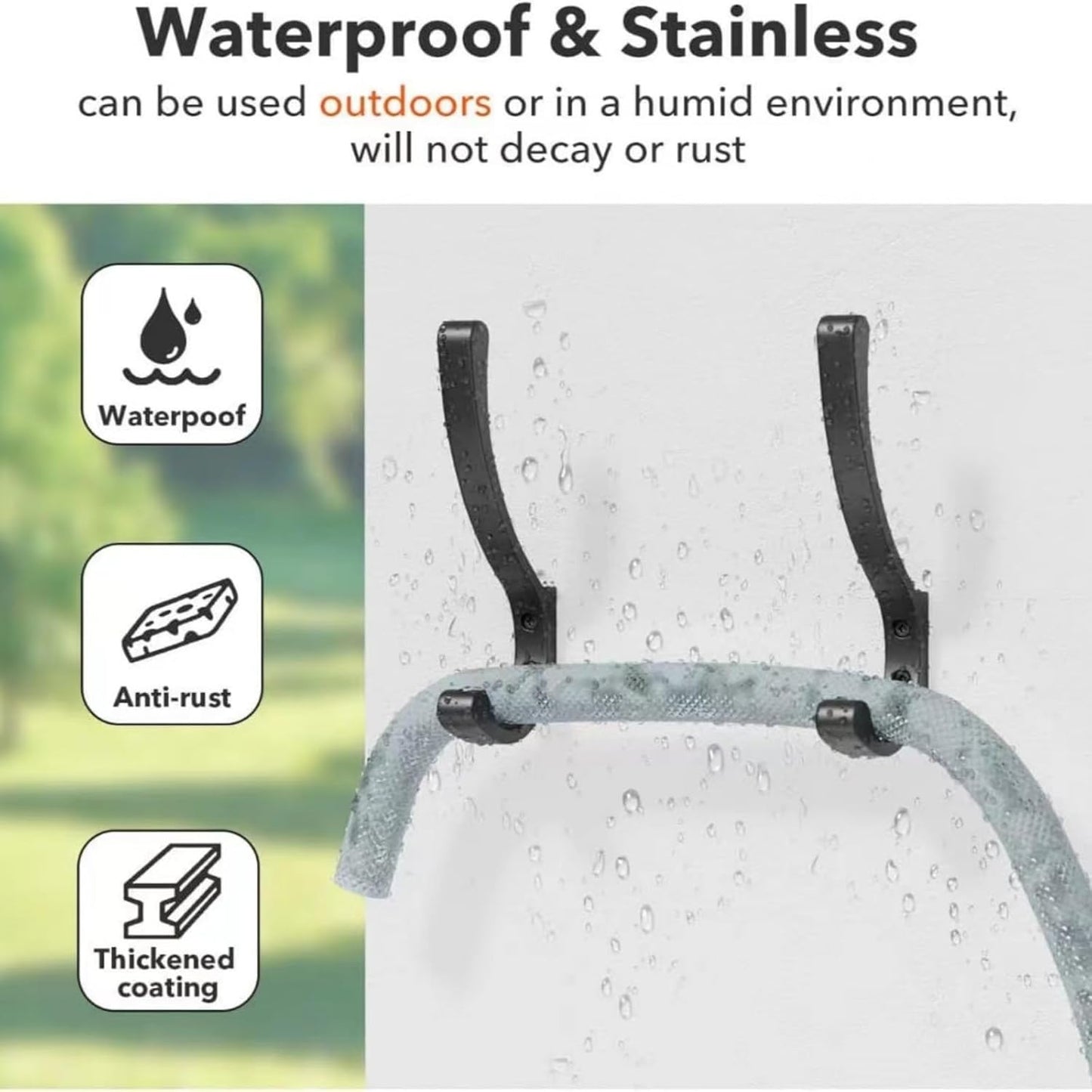 12 Pack Hanging Coat Hooks Wall Mount, Coat Hanger Wall Hangers, Metal Hooks for Hanging Heavy Duty, Screw in Hooks for Hanging Towels, Clothes, Backpack, Hat, Bag, Jacket, Key, Robe, Backpack Black