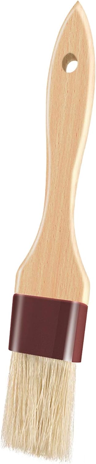 Pastry Brushes for Baking Basting Brush with Boar Bristles and Beech Hardwood Handles Culinary Oil Brush for Barbecue Butter Grill BBQ Sauce Baster Marinade Kitchen Food Cooking Brushes (1 inch)