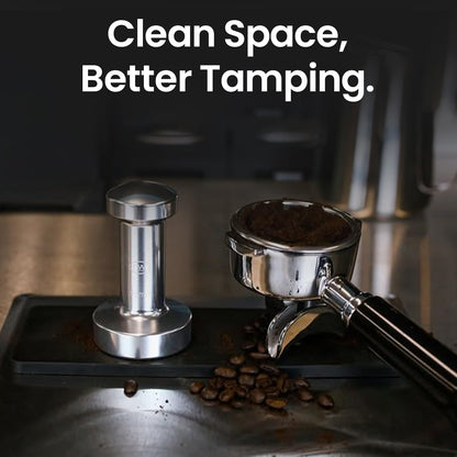 Rattleware Premium Tamping Mat - Non-Slip Espresso Packing Surface, Heatproof, Durable Rubber, Protects Countertops, Kitchen & Coffee Bar Essential, Suitable for Home & Commercial Use (8" x 6")