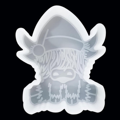 【300+ Design Optional】 Fuehbur Baby Highland Cow Car Freshies Silicone Mold - Air Freshie - Aroma Bead Freshener - Candle Soap Mould - Oven Safe