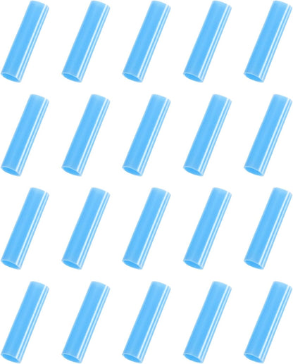 uxcell 20Pcs Silicone Straw Tips, Metal Straw Covers, Soft Reusable Straws Tips Fit for 8mm/0.31" OD Stainless Steel Straws (Sky Blue)