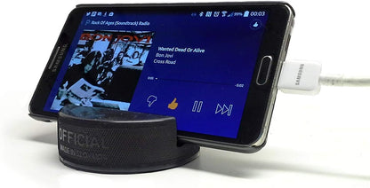 The Original Indestructible Hockey Puck Phone Stand - The Best Universal Smartphone Stand. Compatible for All iPhone/Samsung/Google/LG Smartphones. Made from a Real Hockey Puck. (4 Pack)