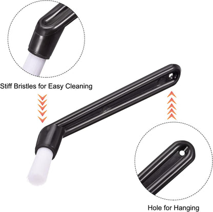MECCANIXITY Coffee Machine Brush, 5.39" Length Nylon Head Black for Cleaning Espresso Machines, Grinders Pack of 2
