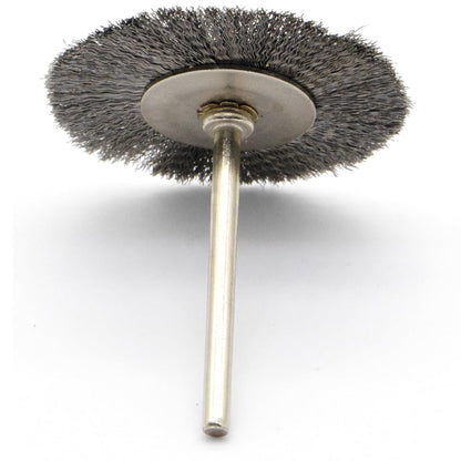 20PCS T-shaped Wire Brushes - Metal Rust Removal, Polishing, Cleaning - 38mm Diameter, 3mm Shaft - Removes Burrs, Dust, and Oxide Layer - Handles Rough Surfaces - Designed for Industrial and DIY Use