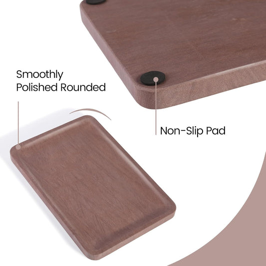 Marble Vanity Tray, 11.8in Sandstone Bathroom Kitchen Tray for Countertop, Decorative Dresser Organizer, Perfume Storage, Jewelry Holder, Brown Stone Gift for Man