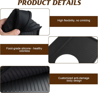 Tamping Mat for Espresso Machine,Coffee Machine Mat,Espresso Accessories，food Grade Silicone Material, Non-slip, Waterproof and Heat-Resistant，for Amping Mat for Breville 870/880