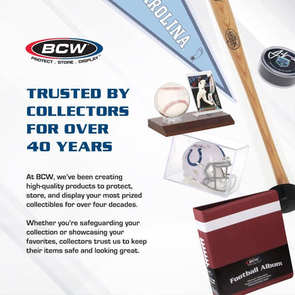 BCW Acrylic Hockey Puck Display Case - 3 Pack | Deluxe Puck Holder with Black Base & Clear Cover | Perfect for Regulation-Sized Hockey Pucks | High Clarity Acrylic