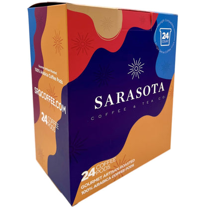Sarasota K-Cup Coffee Pods | Medium Roast Flavored Coffee | Hazelnut | Single Serve for Keurig Brewers | Gourmet, Low Acid, Mold Free | 24 Count